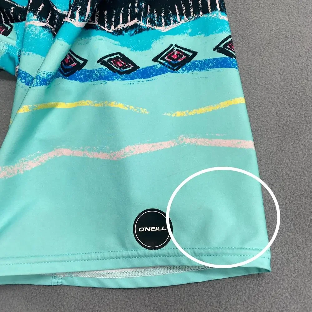 Oneill Hyperfreak Board Shorts Mens 29 Blue Swim Surf Pocket Beach Tropical